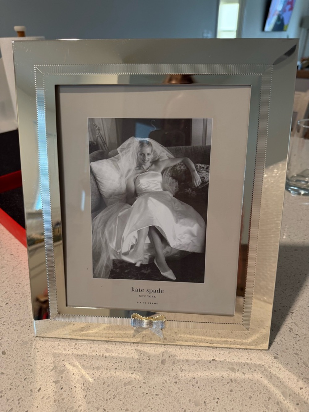 SOLD kate spade Lenox New York Silver Bow Picture Frame - Silver